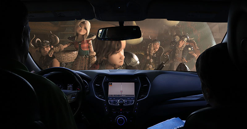A movie in a car